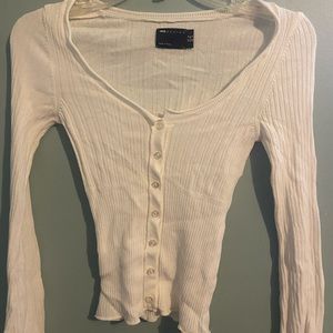 ASOS White Lightweight Button-Down Cardigan